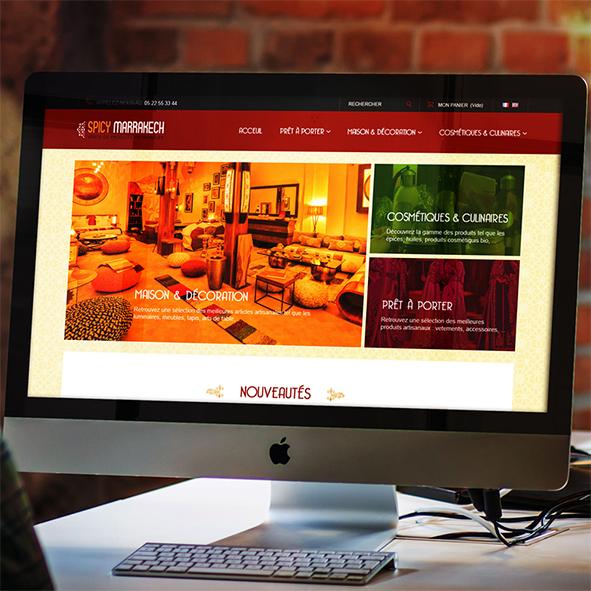 Spicy Marrakech :  Branding design, Conception numérique, Infographie, Site internet, Logotype, ...