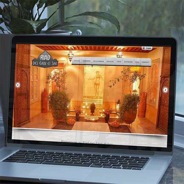 Riad Des Eaux Et Spa : Infographie, Site internet, Logotype, Conception numérique, Maquette site web, Branding, ...