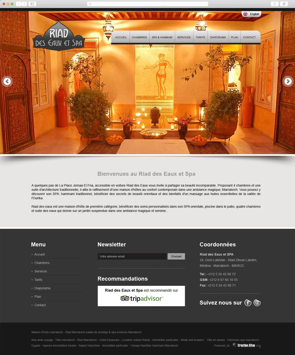 Design de charte graphique de site web responsive pour riad et hôtel au Maroc