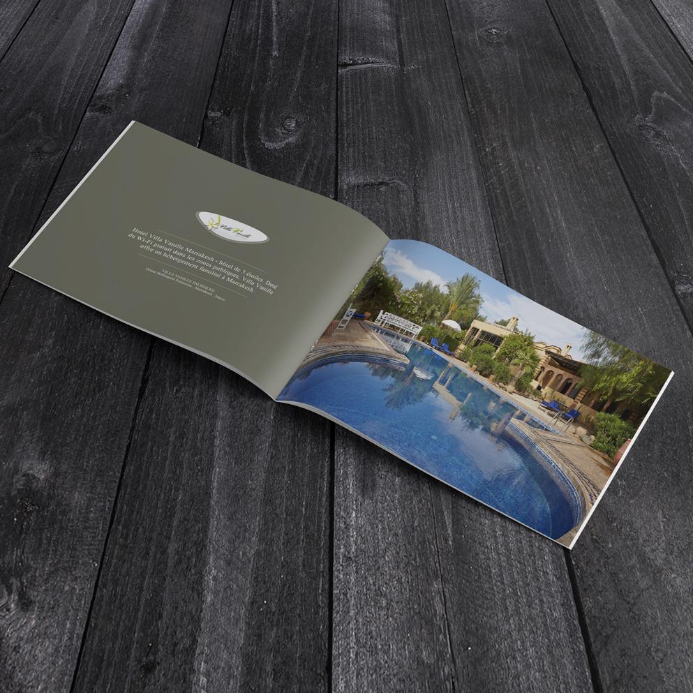 Conception graphique de brochure pour villa & maison d'hôtes de luxe