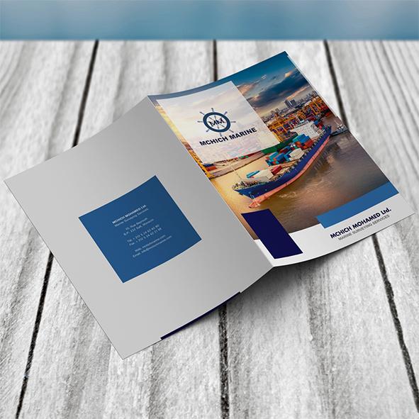 Mchich Marine : Travaux d'impression, Brochure, Logotype, Site web, Carte de visite, Graphisme éditorial, Branding, ...