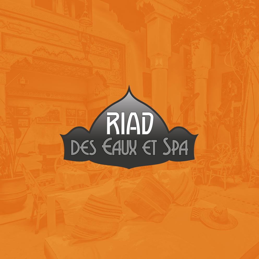 Conception graphique de logotype vectorisé pour image de marque de riad à Marrakech