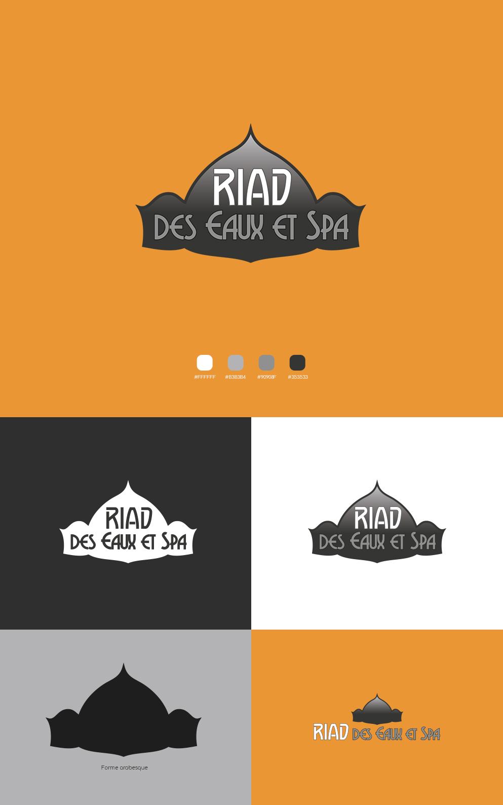 Présentations du logotype pour direction artistique pour riad et hôtel au Maroc