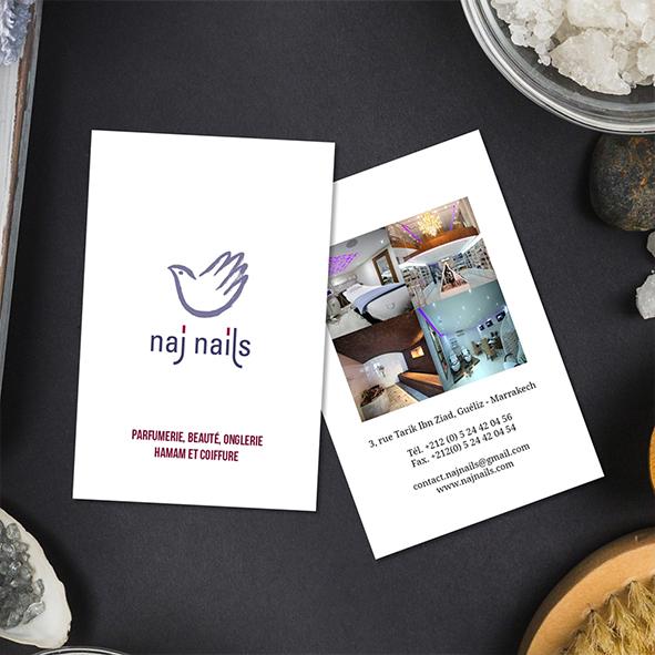 Naj Nails : Travaux d'impression, Pub réseaux sociaux, Brochure, Infographie, Communication visuelle, Maquette, ...