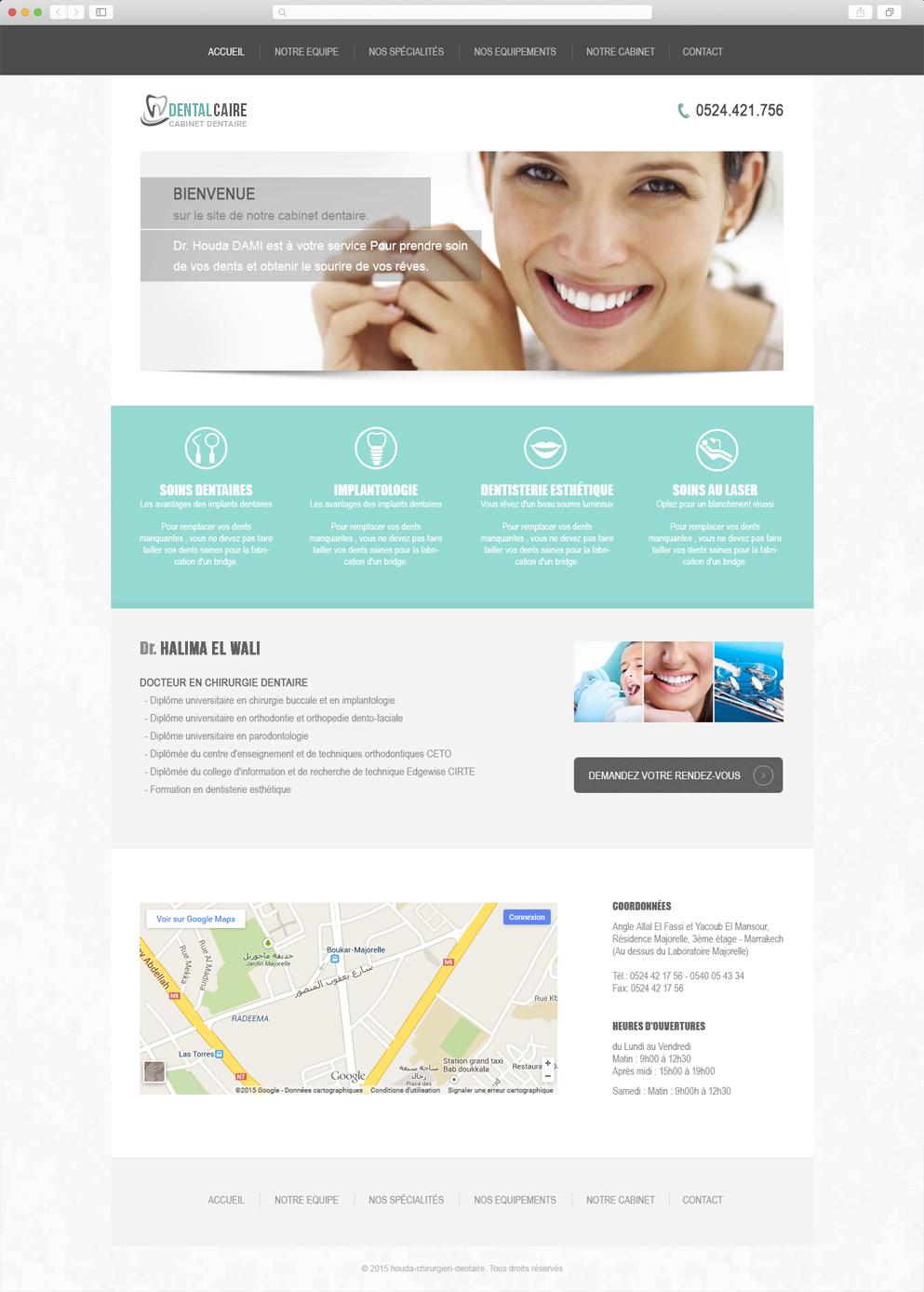 Design graphique de site internet responsive pour clinique prestigieux au Maroc