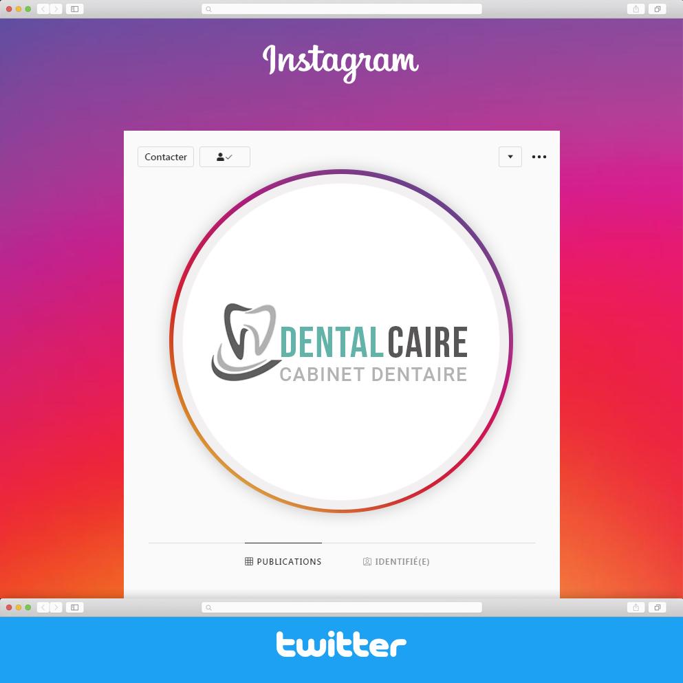Création graphique de profile sur médias sociaux pour clinique dentaire