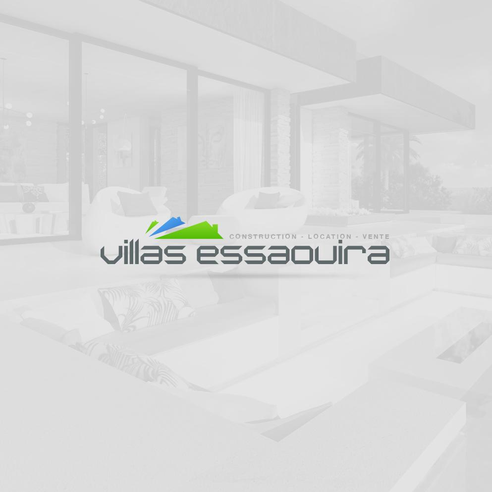 Design graphique de logotype vectoriel pour entreprise de vente et location de villas