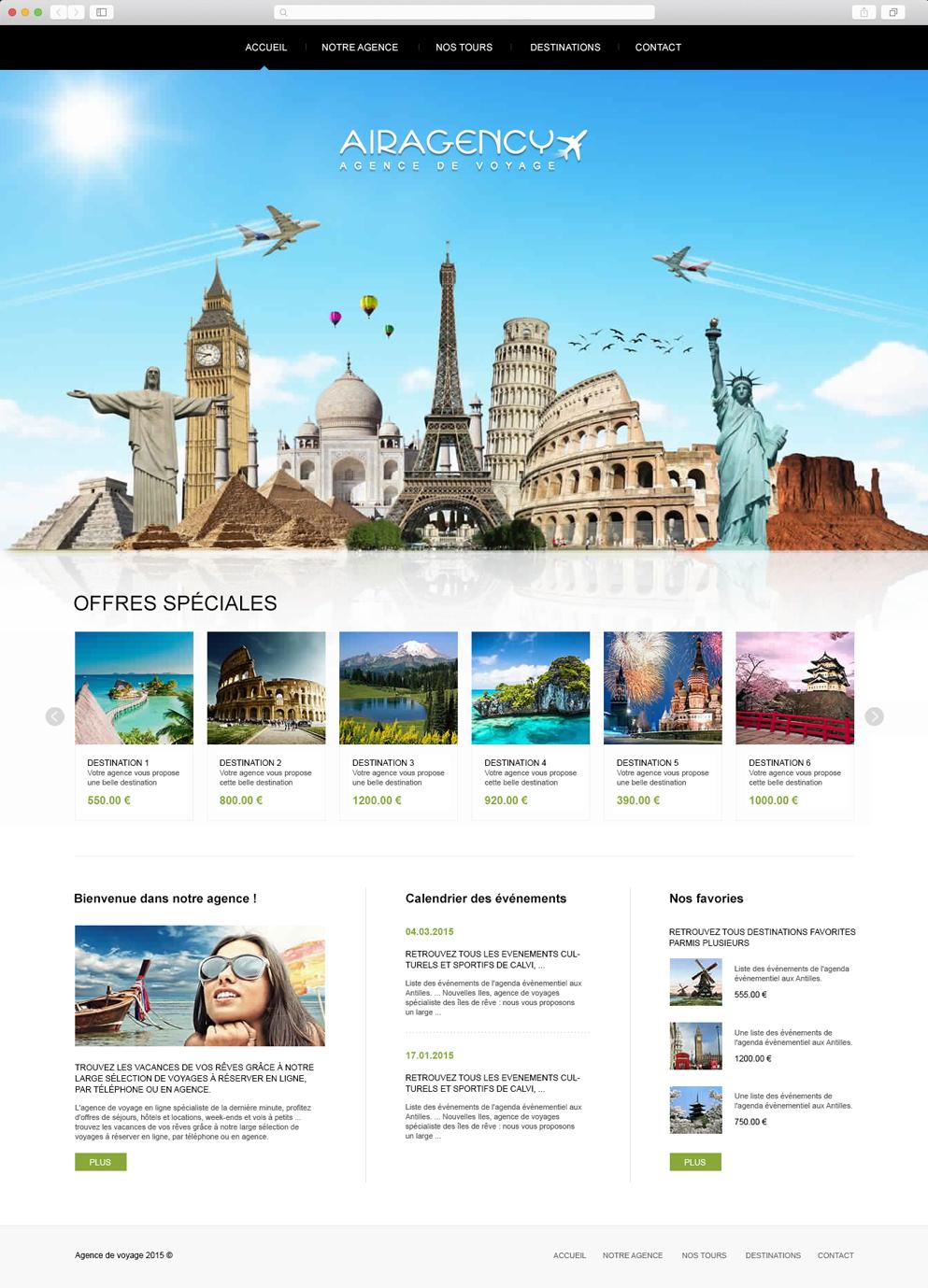 Design de site web pour agence de voyage et tourisme en Belgique et Luxembourg