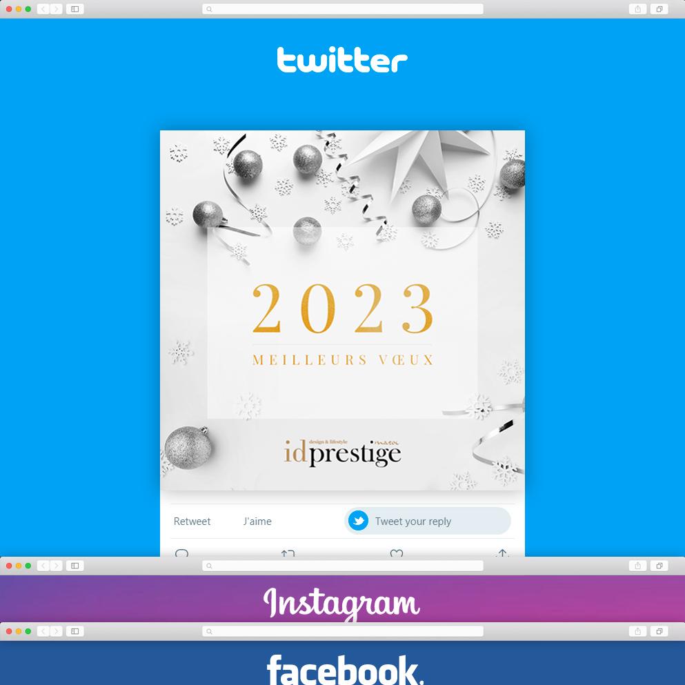 Design de postes pour réseaux sociaux twitter, facebook, Instagram